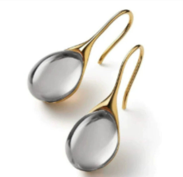 Four Color Inlaid Opal Earrings European And American Ladies Fashion Earrings